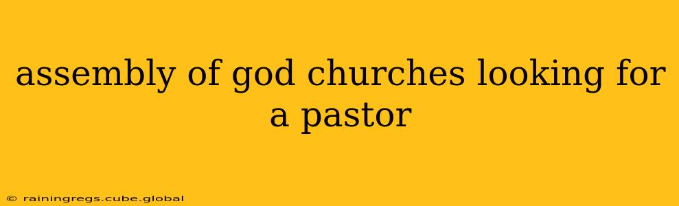 assembly of god churches looking for a pastor