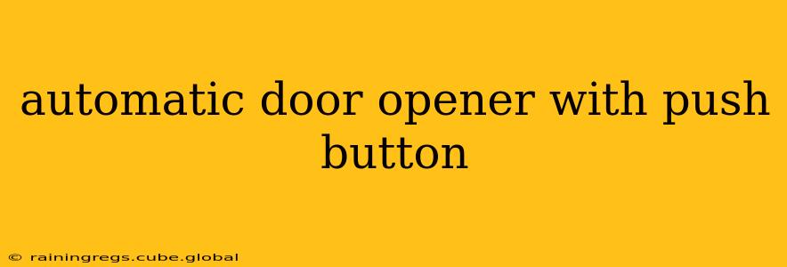 automatic door opener with push button