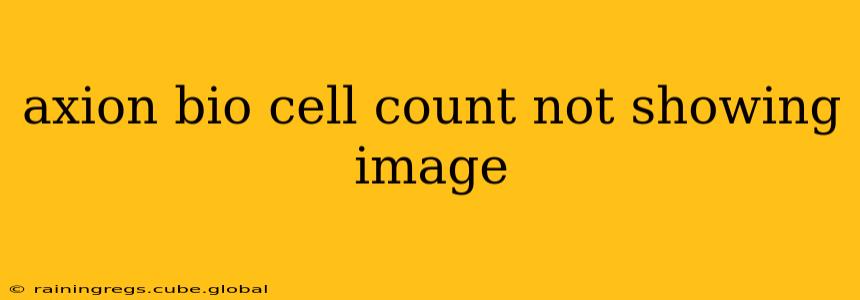 axion bio cell count not showing image