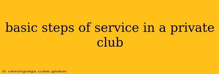 basic steps of service in a private club