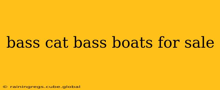 bass cat bass boats for sale
