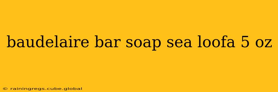 baudelaire bar soap sea loofa 5 oz