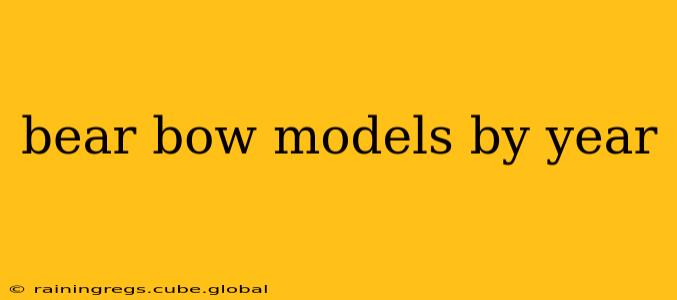 bear bow models by year
