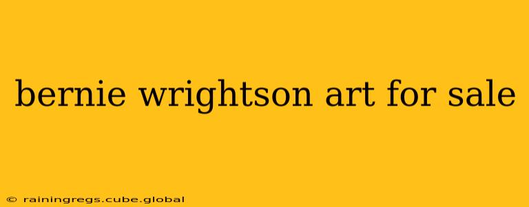 bernie wrightson art for sale