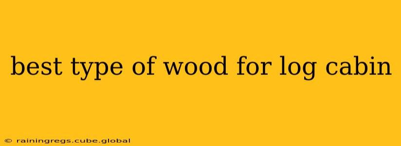 best type of wood for log cabin