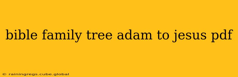 bible family tree adam to jesus pdf