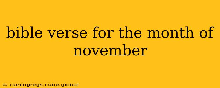 bible verse for the month of november