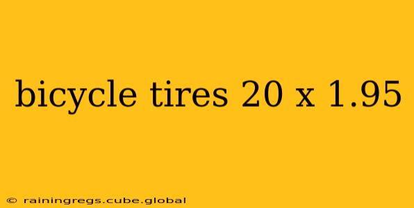 bicycle tires 20 x 1.95