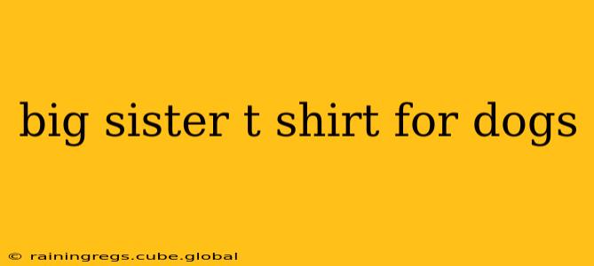 big sister t shirt for dogs