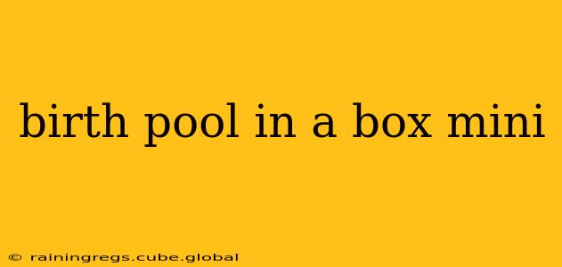birth pool in a box mini