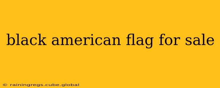 black american flag for sale