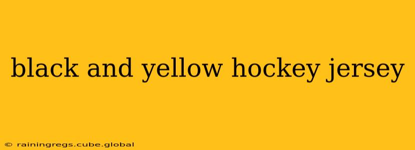 black and yellow hockey jersey