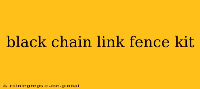 black chain link fence kit