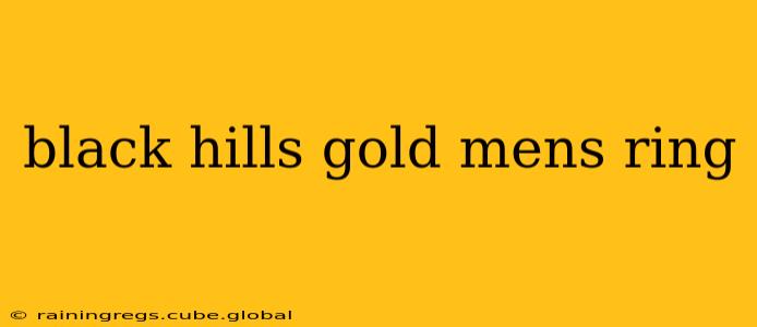 black hills gold mens ring