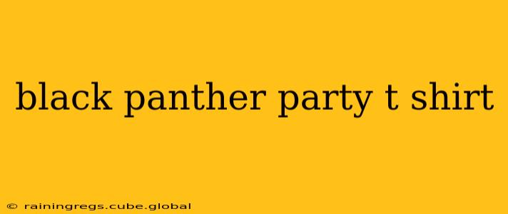 black panther party t shirt