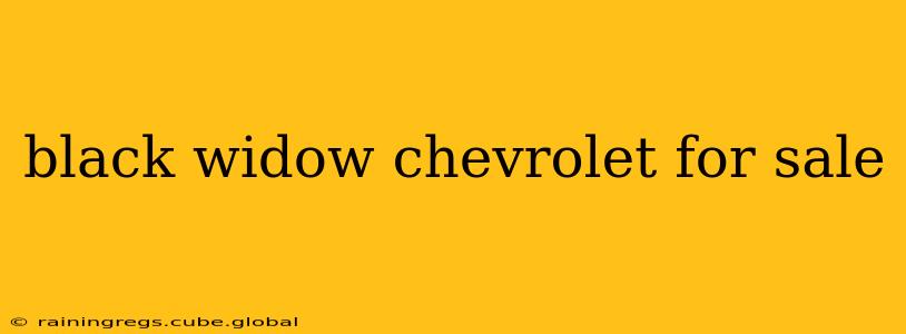 black widow chevrolet for sale