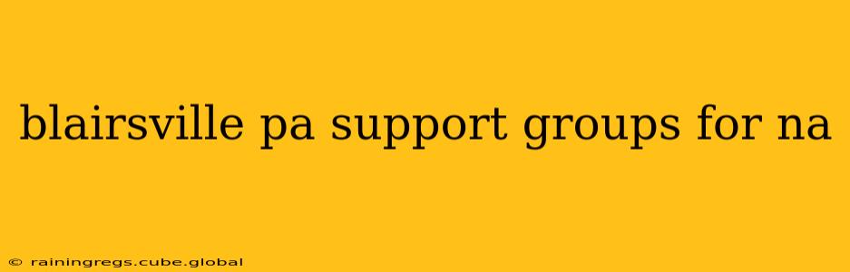 blairsville pa support groups for na