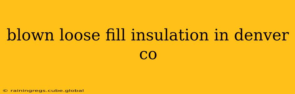 blown loose fill insulation in denver co