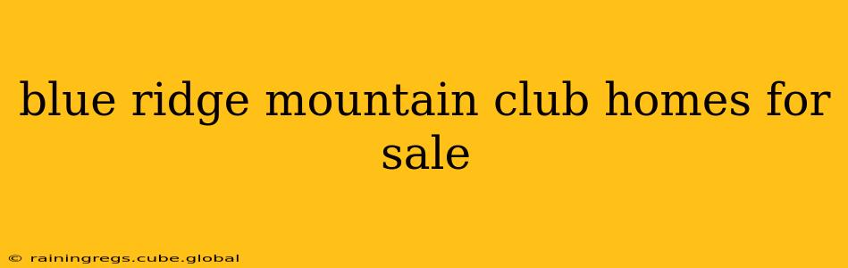 blue ridge mountain club homes for sale