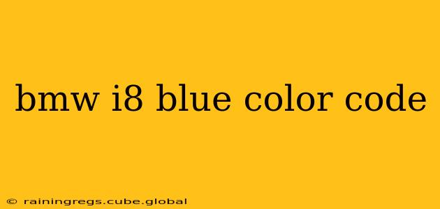 bmw i8 blue color code