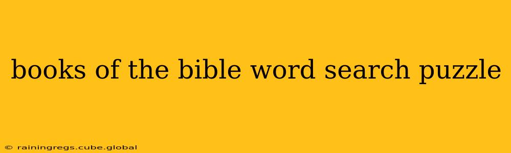 books of the bible word search puzzle