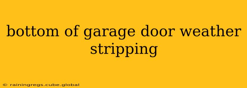 bottom of garage door weather stripping