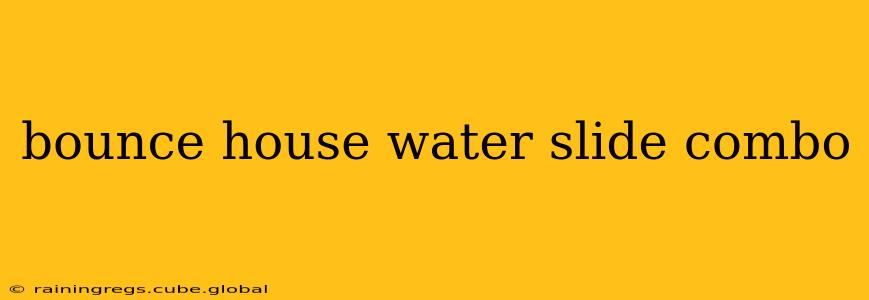 bounce house water slide combo