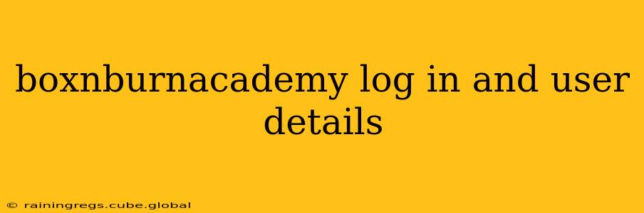 boxnburnacademy log in and user details