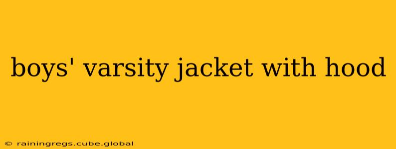 boys' varsity jacket with hood