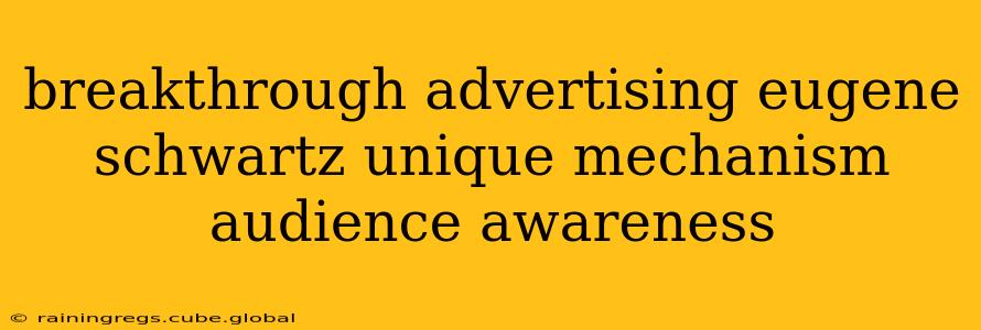 breakthrough advertising eugene schwartz unique mechanism audience awareness