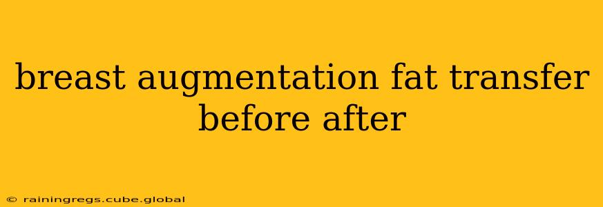 breast augmentation fat transfer before after