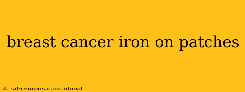 breast cancer iron on patches