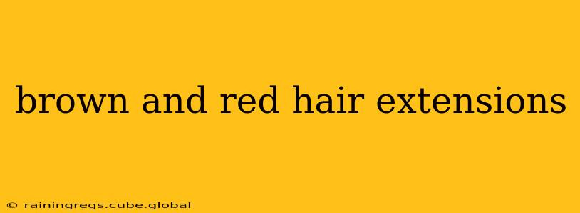 brown and red hair extensions