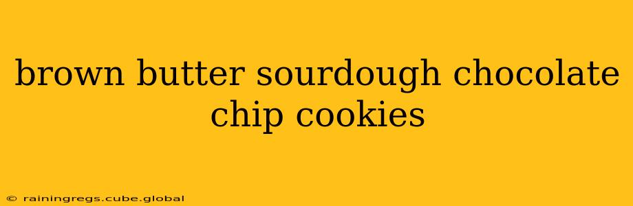 brown butter sourdough chocolate chip cookies