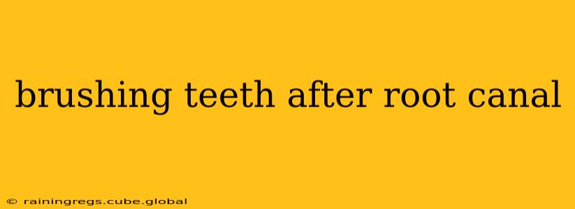 brushing teeth after root canal
