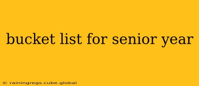 bucket list for senior year
