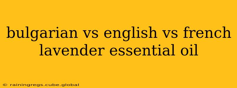 bulgarian vs english vs french lavender essential oil