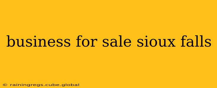 business for sale sioux falls