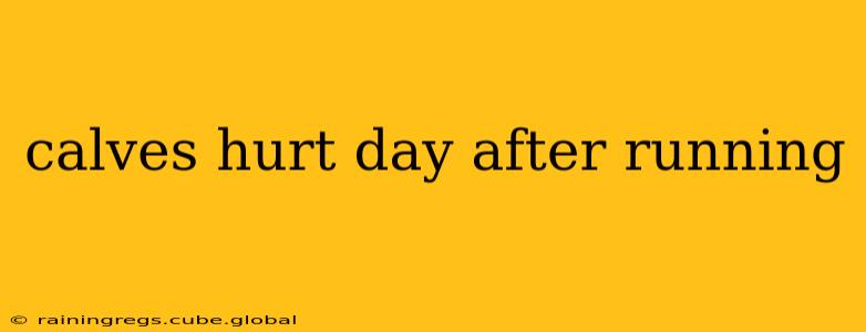 calves hurt day after running
