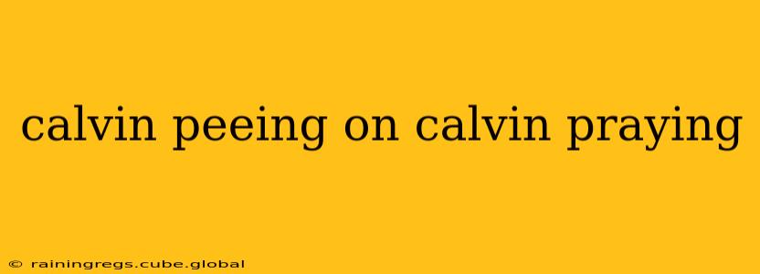 calvin peeing on calvin praying calvin peeing on calvin praying