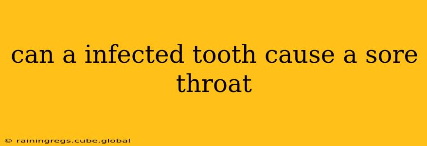 can a infected tooth cause a sore throat