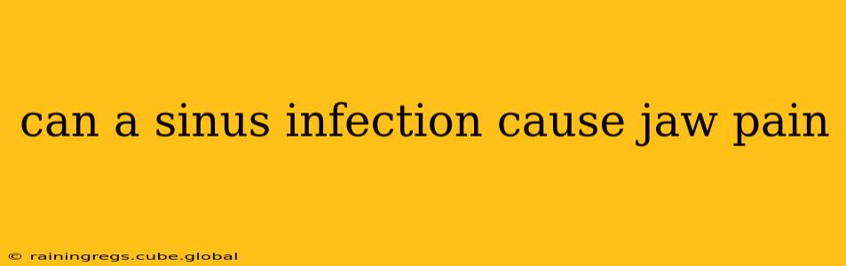 can a sinus infection cause jaw pain
