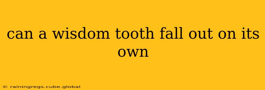can a wisdom tooth fall out on its own