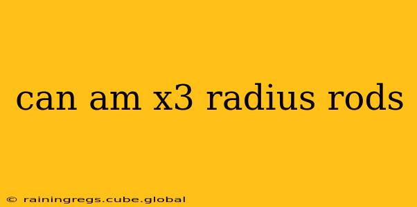 can am x3 radius rods