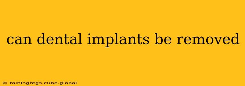 can dental implants be removed