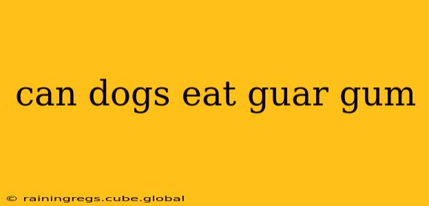 can dogs eat guar gum