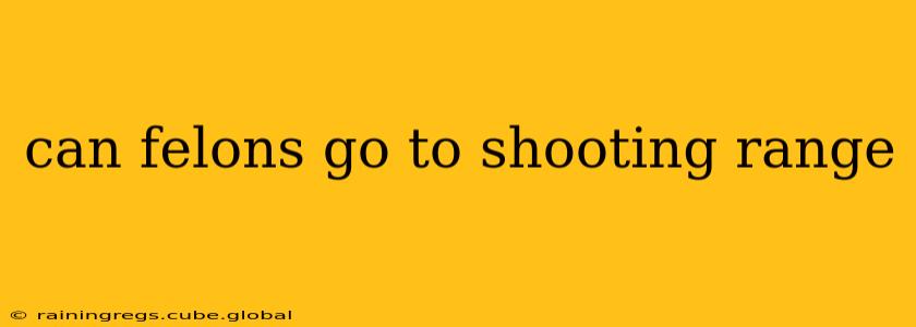 can felons go to shooting range