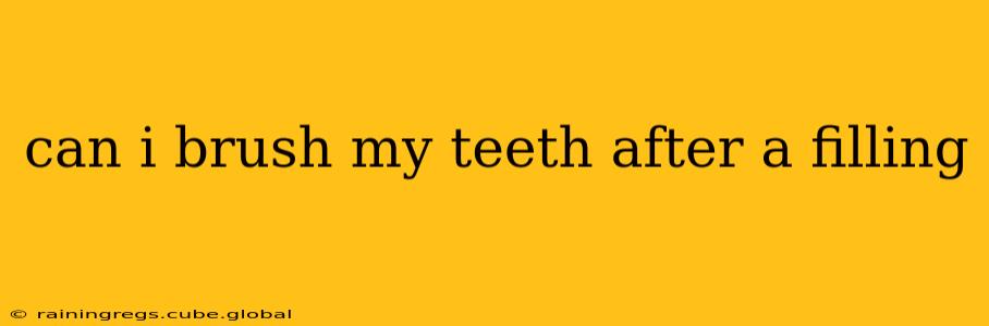 can i brush my teeth after a filling