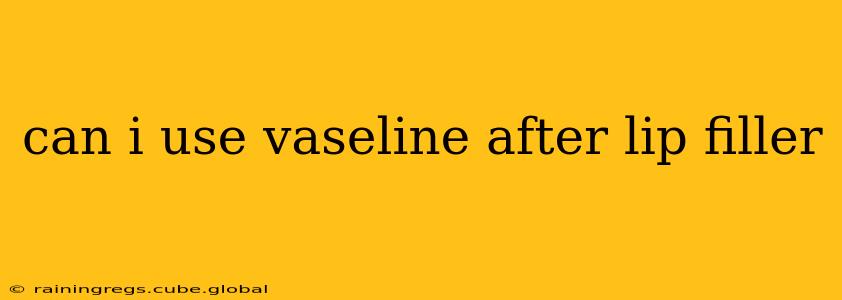 can i use vaseline after lip filler