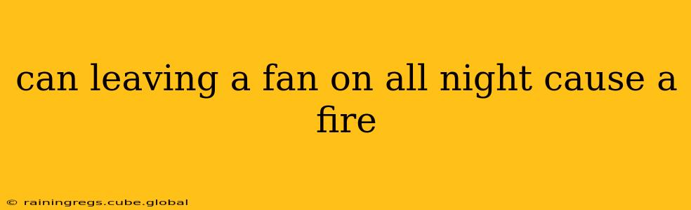 can leaving a fan on all night cause a fire